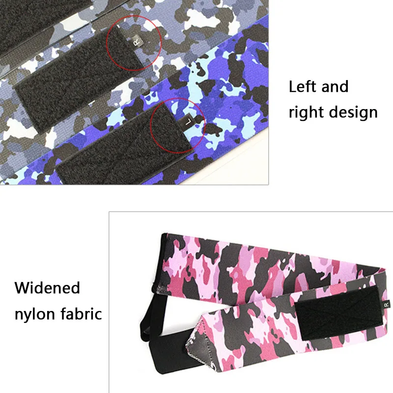 2pc Wrist Support Gym Strap Camouflage Adjustable Wristband Elastic Wrist Wraps Bandages for Gym Weightlifting Protect Hand Wrap