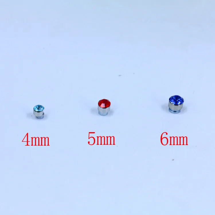 12 pairs of card mounted Korean version water diamond magnet magnetic earrings wholesale 4,5,6mm