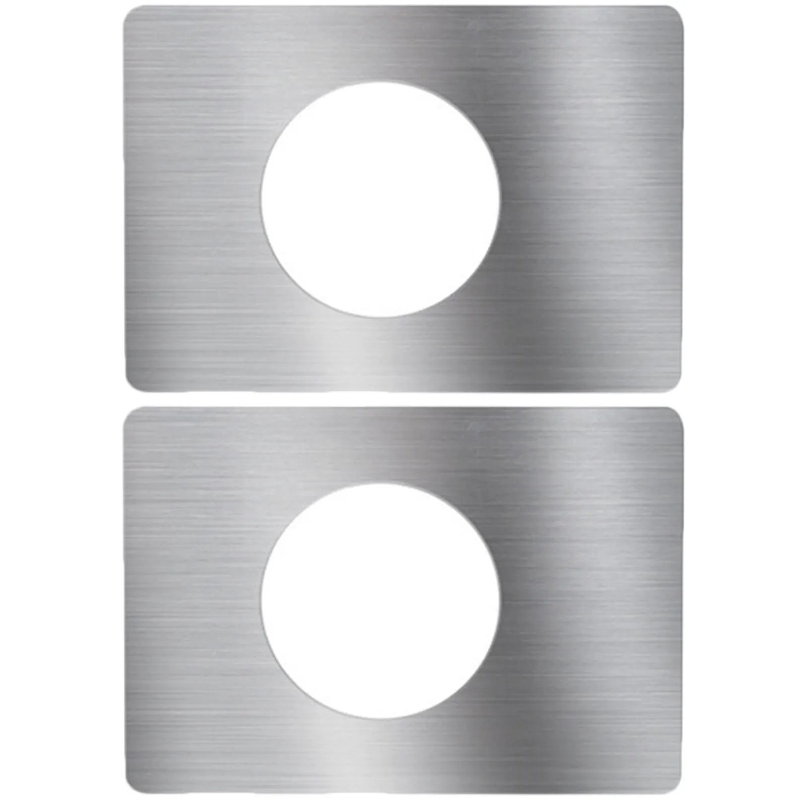 2Pcs Deadbolt Cover Plate Brushed Stainless Steel Door Lock Reinforcement Plate Fill Scratch Gap Strengthen Loose Handle Lever