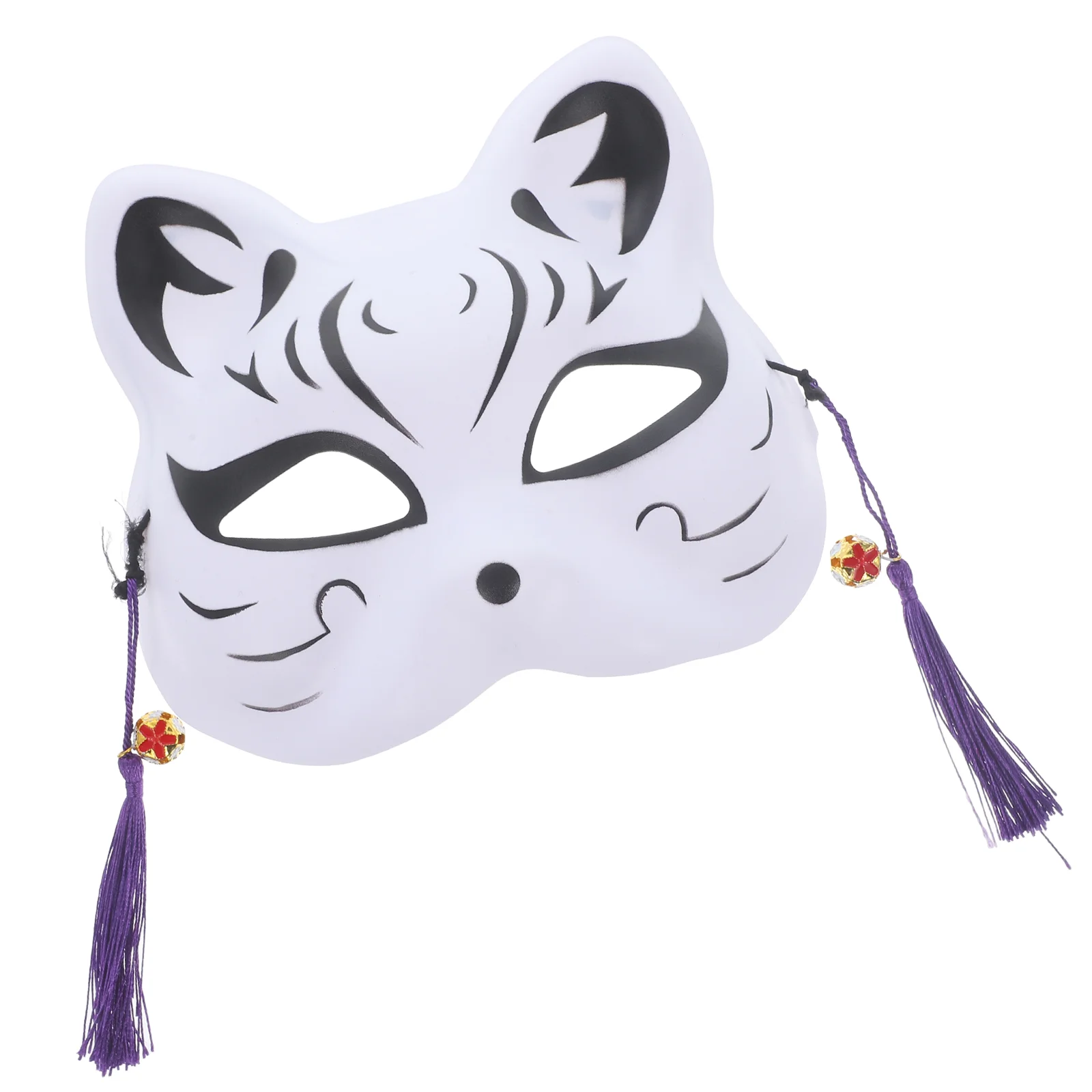 Half Face Mask Halloween Fox Cat Animation Party Japanese-style Cosplay Masquerade