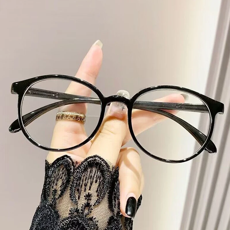 TR90 Anti Blue Light Reading Glasses Women Men Retro Round Eye Glasses Frames Hyperopia Presbyopia Eyewear +1+1.5+2+2.5+3.0 +4.0