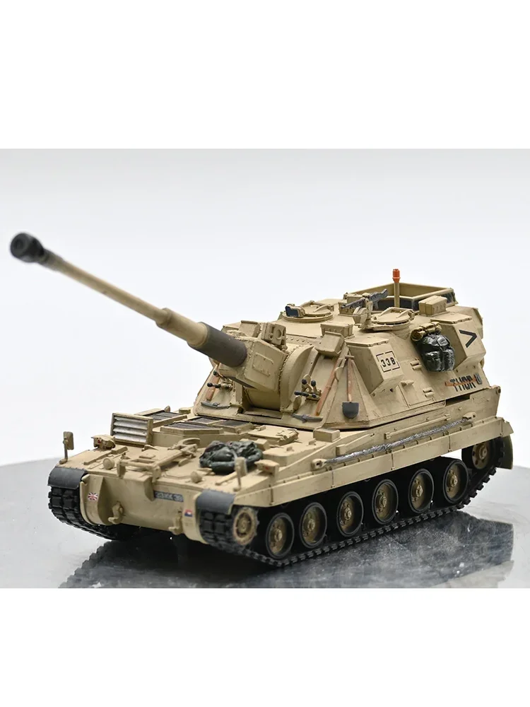 2024 1/72 Scale Collectible: British AS90 155mm SelfPropelled Howitzer Military Combat Tracked Tank Model, Finished & Ready