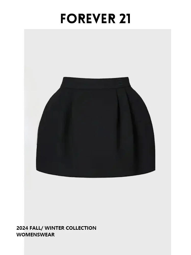

Forever 21 Slim Fit Brief Skirt Fashionable Versatile Women's Shorts Autumn Winter New Style Simple Design Bodycon Skirt