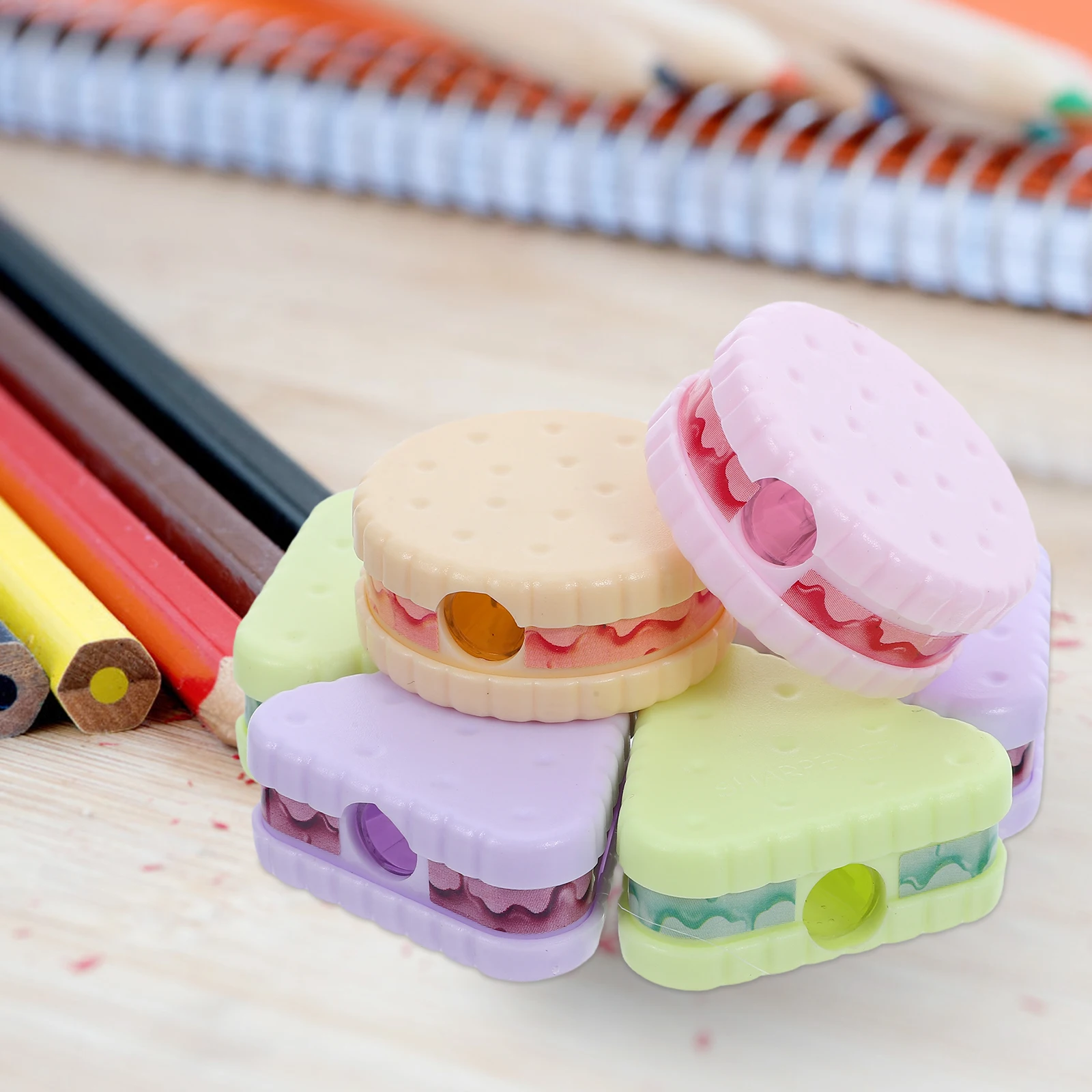 36 pezzi carino temperamatite per biscotti temperamatite studenti della scuola primaria cancelleria creativa per bambini bomboniere per feste di compleanno