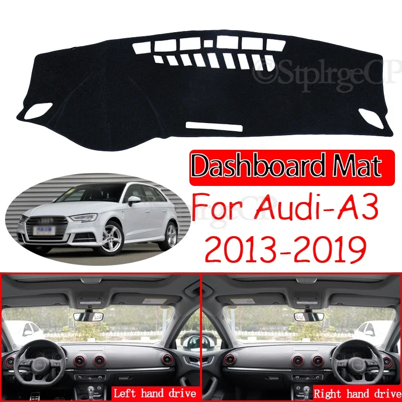 

Противоскользящий коврик для приборной панели, козырек от солнца, коврик для приборной панели, аксессуары для ковров S-line для Audi A3 8V 2013 2014 2015 2016 2017 2018 2019