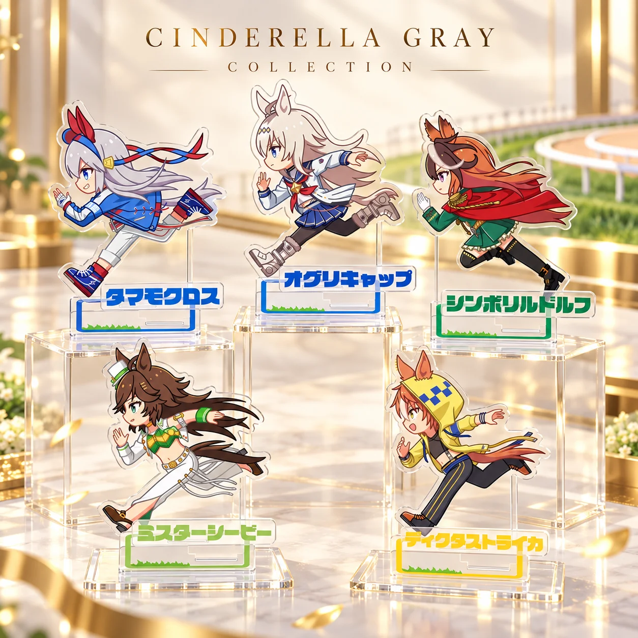 Cinderella Gray Uma Musume Acrylic Keychain Standee Oguri Cap Symboli Rudolf Mr C.B. T.M. Opera O Anime Figure Desk Ornament