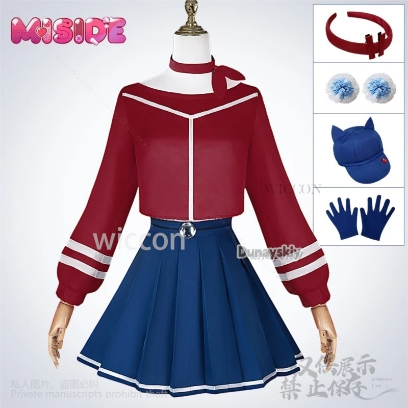 Anime Horror Galgame Miside Cosplay Mita Costume Мита Dress Cute Uniform Headwear Hat Wigs For Girls Woman Halloween Girls