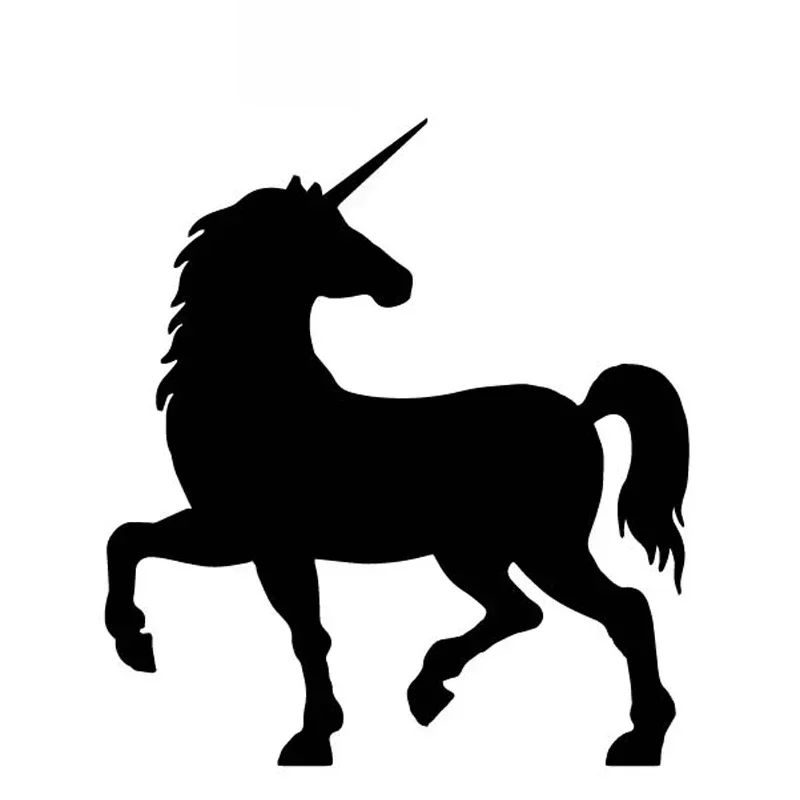 

Unicorn Cartoon Decals High Quality Car Decoration Personality Pvc Waterproof Car Window Decals Black/white, 15cm * 14cm