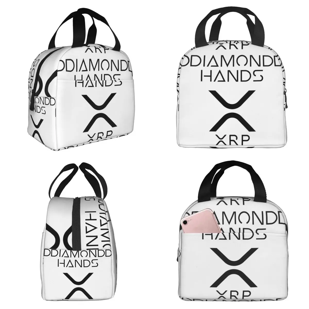 

Термосумка для обедов XRP Ripple Crypto Diamond Hands для детей, школьная термосумка-холодильник, герметичный контейнер для еды