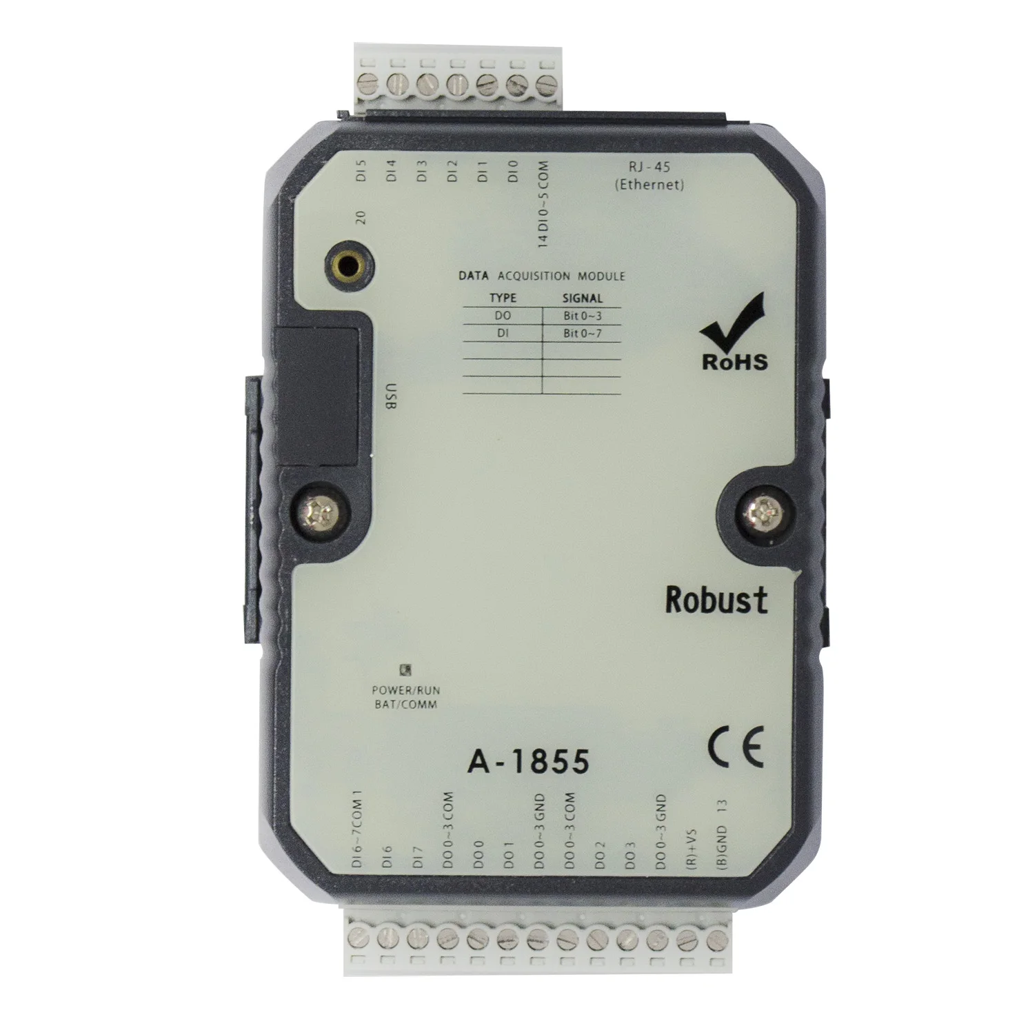 Modbus IO Module with Ethernet Port 8DI 4DO (A-1855)