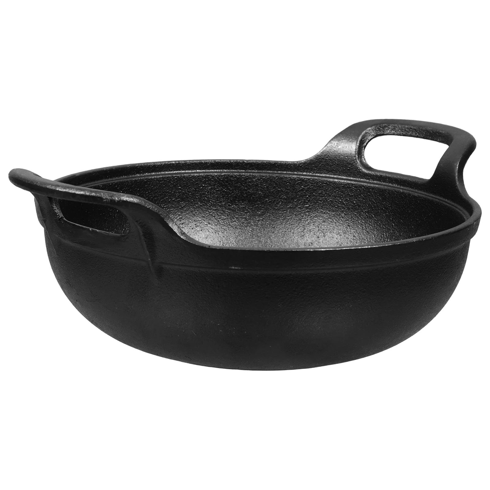 

Japanese Soup Pot Cast Iron Wok Korean Pots for Cooking Skillet Black