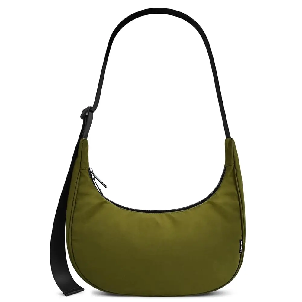 

Medium Crossbody Crescent Bag for Women Men, 2 Zippers Crossbody Hobo Bag with Adjustable Strap & Inner Pockets.