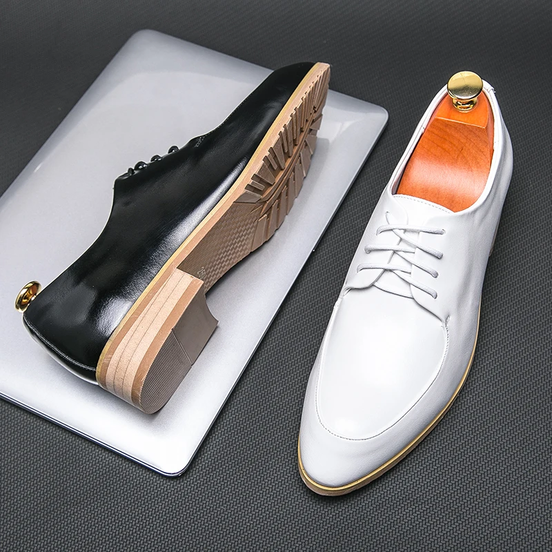 Golden Sapling Wedding Shoes Elegant Men\'s Formal Flats Dress Oxfords Leisure Party Social Loafers Casual Business Moccasins Men