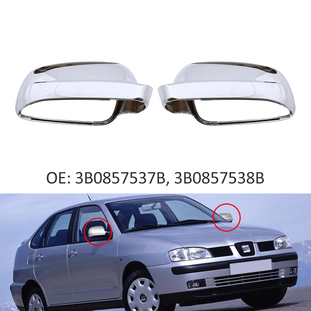 Car Rearview Mirror Cover Caps Replacement For VW Golf 4 MK4 Bora 1999-2004 Accessories 3B0857537B 3B0857538B