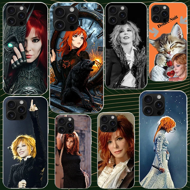 Чехол Mylene Farmer для iPhone 17 Air 16 16E 15 14 11 Pro Max, мягкий чехол для телефона 12 13 Mini 7 SE 2020 8, силиконовый черный чехол