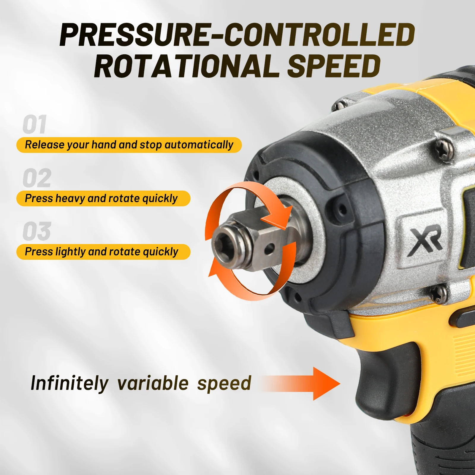 DEWALT DCF880 Compact Cordless Wrench 20V Brushless 203N.m Lithium Battery Car Tire Disassembly Tool