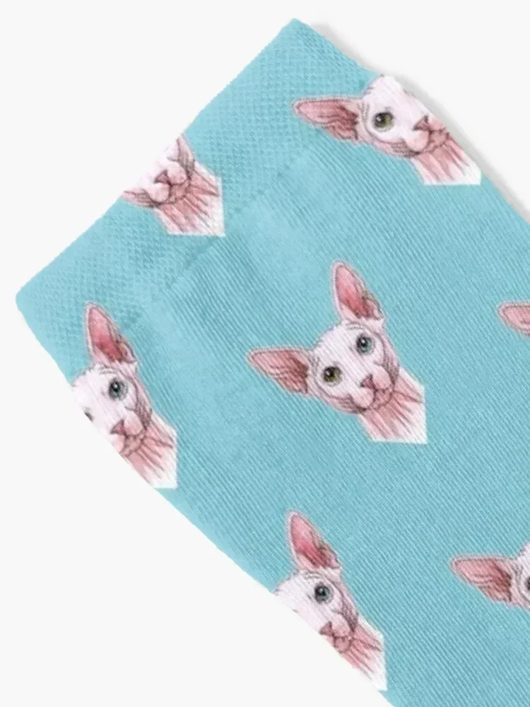 Sphynx cat portrait Socks Crossfit cartoon essential Socks Men Women's