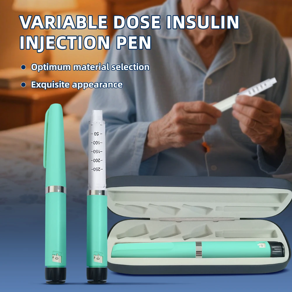 Wiederverwendbarer 60-Einheiten-Peptid-Insulinpen für 3-mL-Standardkartuschenfläschchen mit Verpackungsbox (ohne Kartusche und Nadel)