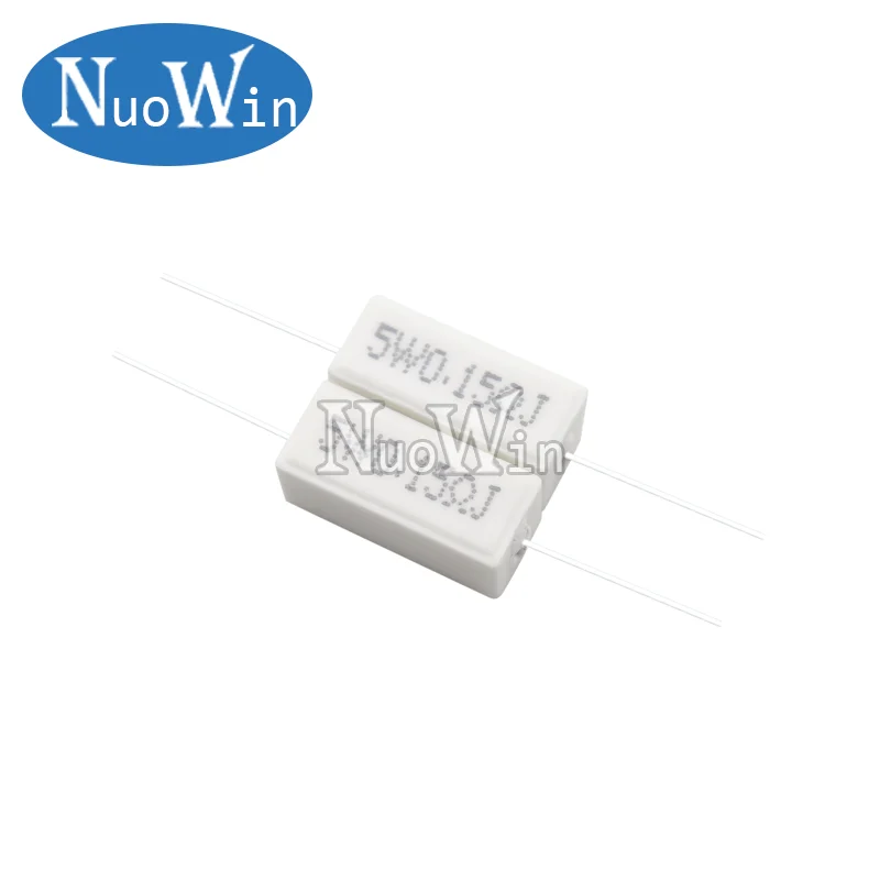 10pcs 5W 5% Cement Resistor Power Resistance 0.1R-10K 0.22R 0.25R 0.5R 1R 10R 100R 330R 0.33 5 10 12 33 43 150 220 500 1K ohm