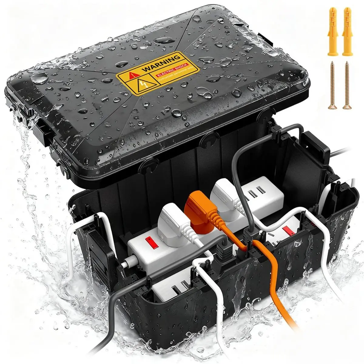 【STABLE QUALITY】Weatherproof Outdoor Electrical Connection Box, IP54 Rated, 32 X 21.2 X 13.2cm, Waterproof Enclosure for Holiday