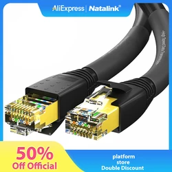 Natalink CAT8 Ethernet Cable 24AWG 40Gbps 2000Mhz Heavy Duty High Speed Gigabit SFTP Lan Network Internet Cables, Outdoor&Indoor
