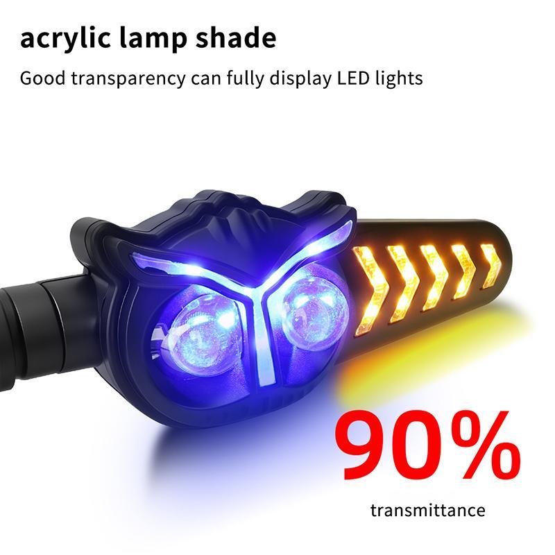  2Pcs Moto LED Blinker 12V/24V Flashing Indicator DRL Tail Brake Decor Light Universal Safety Signal Lamp For Bike Scooter 