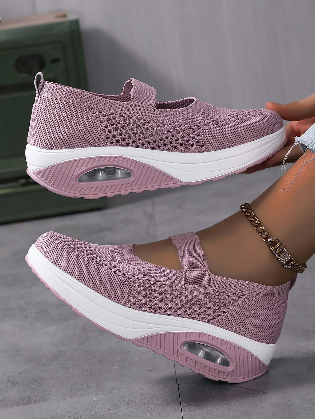 Summer Women Fashion Vulcanized Sneakers Platform Solid Color Flat Ladies Shoes Casual Breathable Wedges Ladies Walking Sneakers