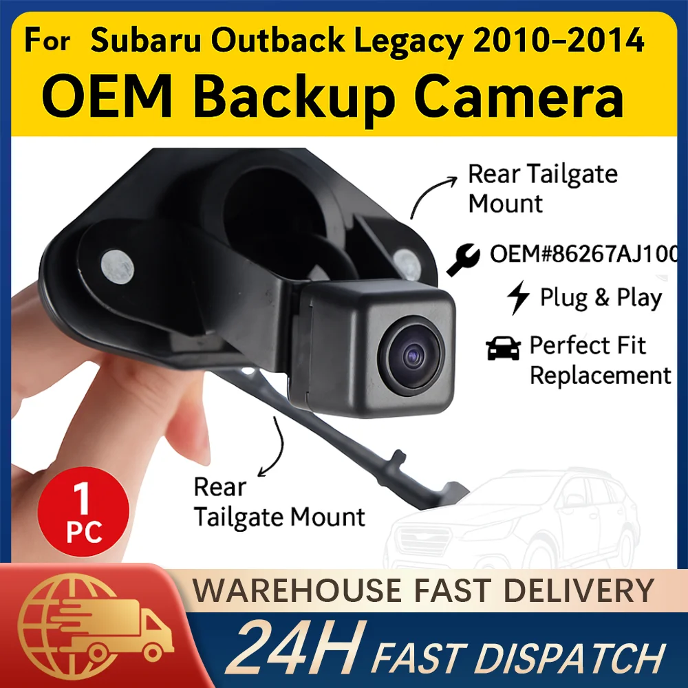 

1Pc Rear View Backup Camera for Subaru Outback Legacy 2010-2014 Replacement 86267-AJ100 86267AJ10B OEM Fitment Clip-On