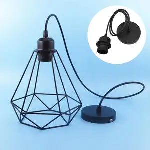 Vintage E27 Hanging Lampe Träger mit 1 m 1,5 m hängenden Drahtstütze der Deckenlampenbasis der Lampe zum Hängen von Leuchten Panger Leuchten Kronleuchter 10 Hauptverkaufsunterstützung Plafon - №5