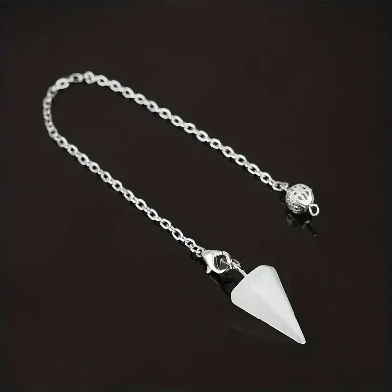 Natural Stone Pendulum Pendant for Dowsing & Healing