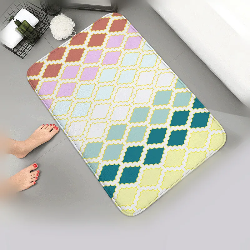 

Eovna Bathroom Mat Thickened Absorbent Entrance Door Mat Nonslip Floor Mat Kitchen Bedroom Household Dirt-resistant Carpet