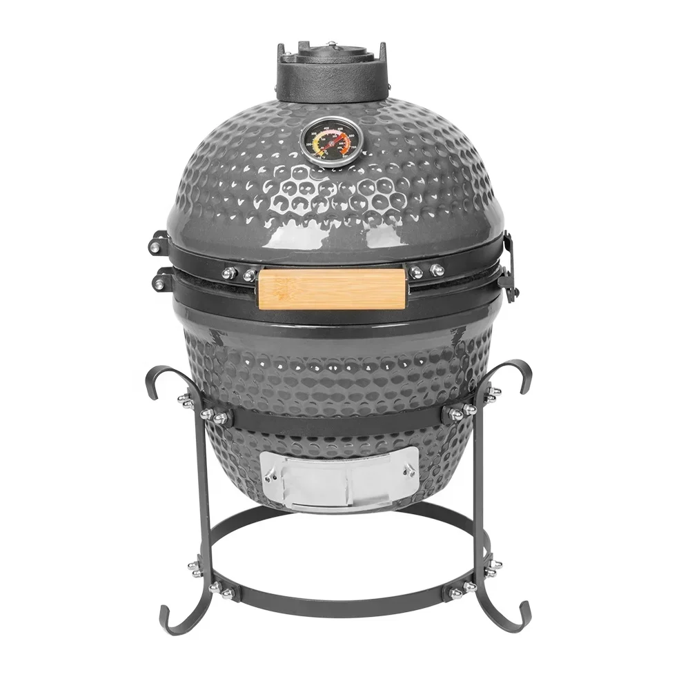 Parilla Komado Parilla Parado portátil de 13 pulgadas, horno Tandoori, carbón Kamado Mini