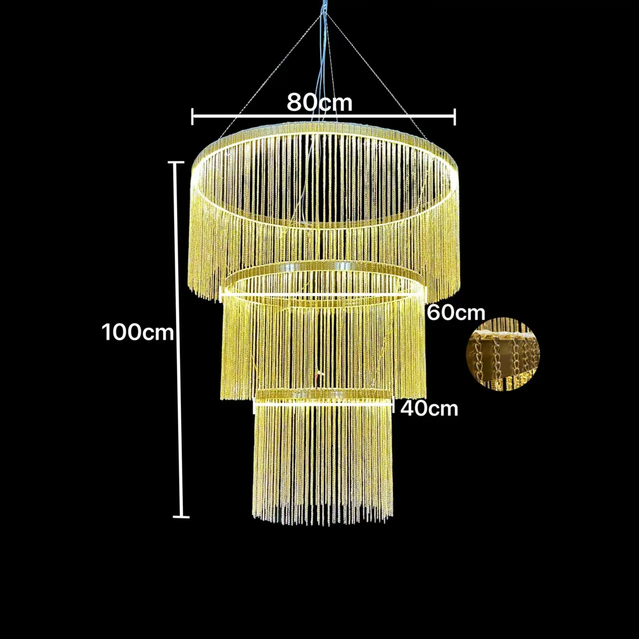 Wedding decoration wedding hall, fringed chandelier