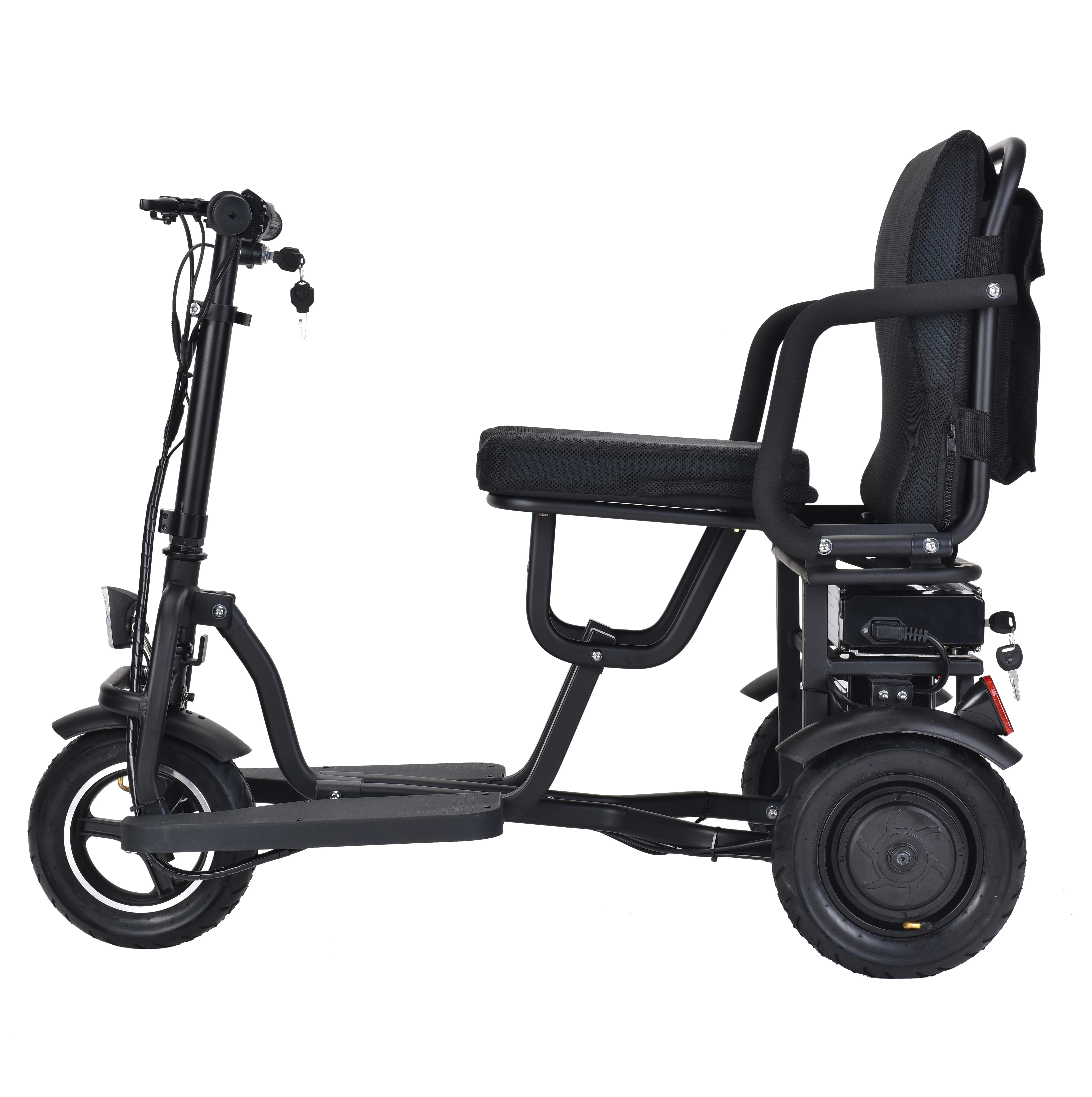 

Portable Electric Tricycle Power Scooter Folding Electric Three Wheel Mobility Scooter for Elderly Disabled Long Range Driving