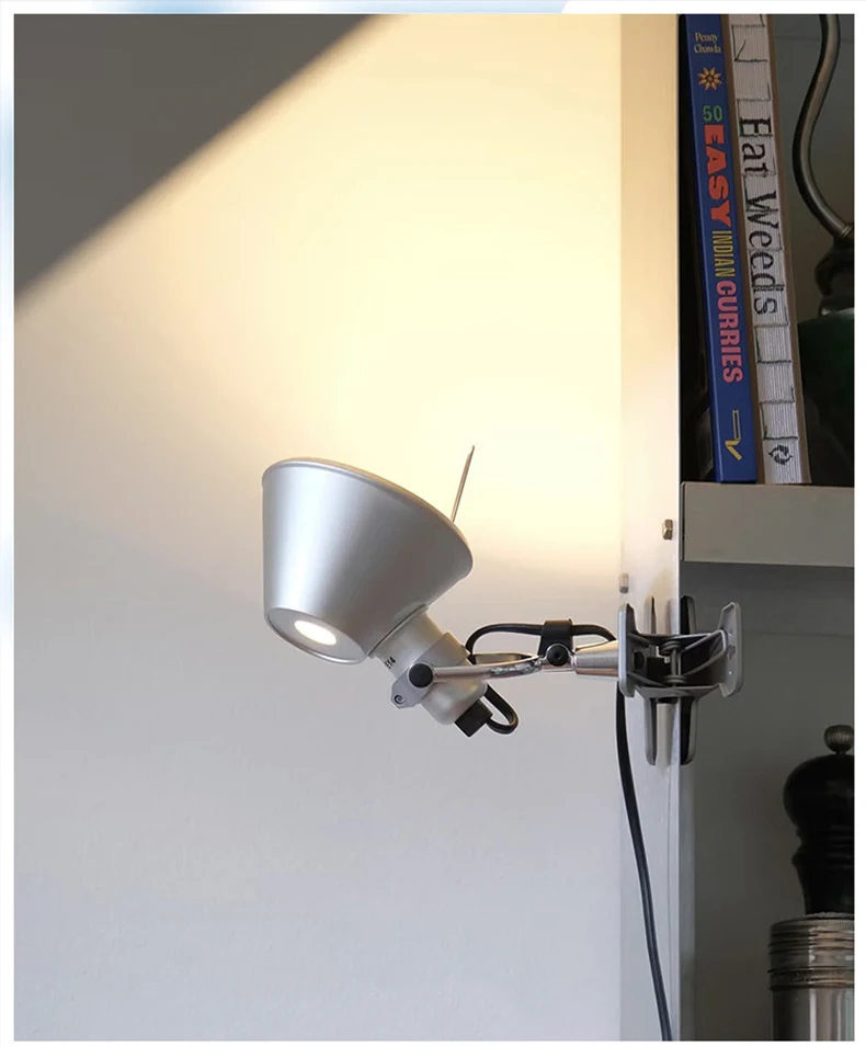Vintage Straw hat clip wall lamp Restaurant Study Bedroom bedside Clip wall light Bauhaus Bookshelf Clip Reading Desk Lamp E27