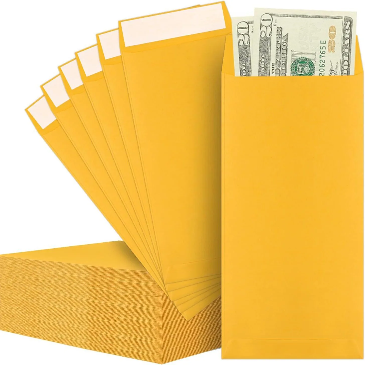Adhesive Strip Envelopes Kraft Paper Self Seal For Invitations Money Gifts Business Notes Office Use Supplies Desk Organizer