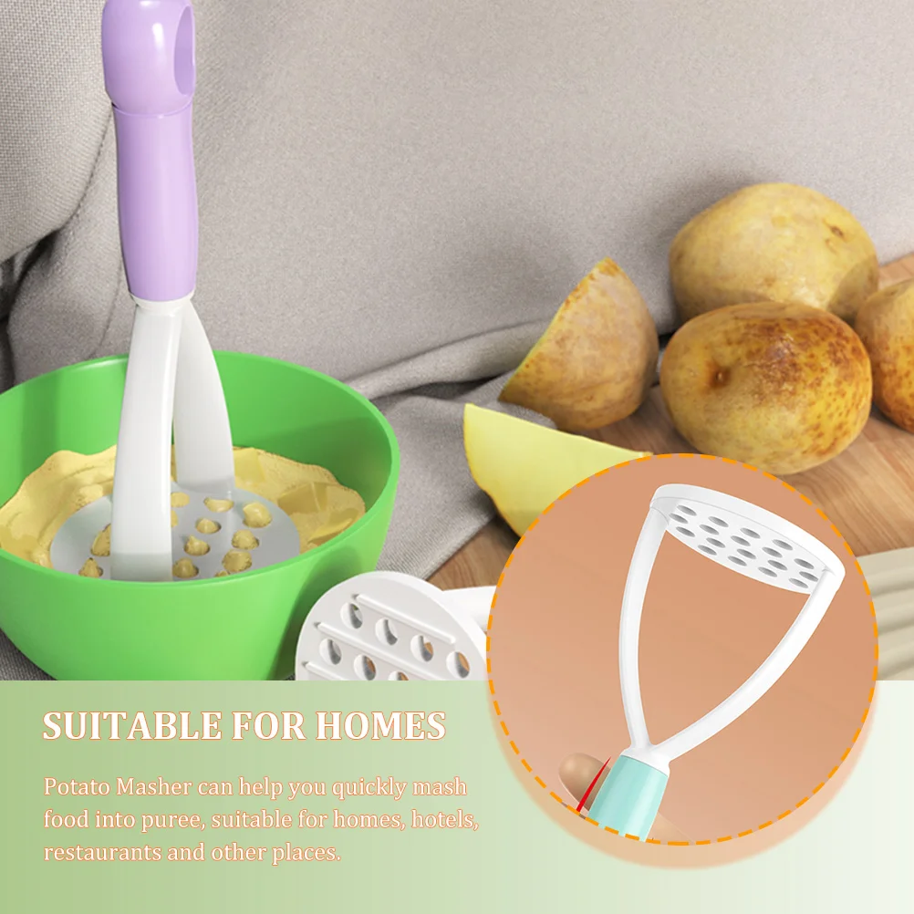 5 قطع من أداة المطبخ اليدوية لمهراسة البطاطس لتهدية الفاكهة والخضروات مثالية للمطاعم والفنادق المنزلية