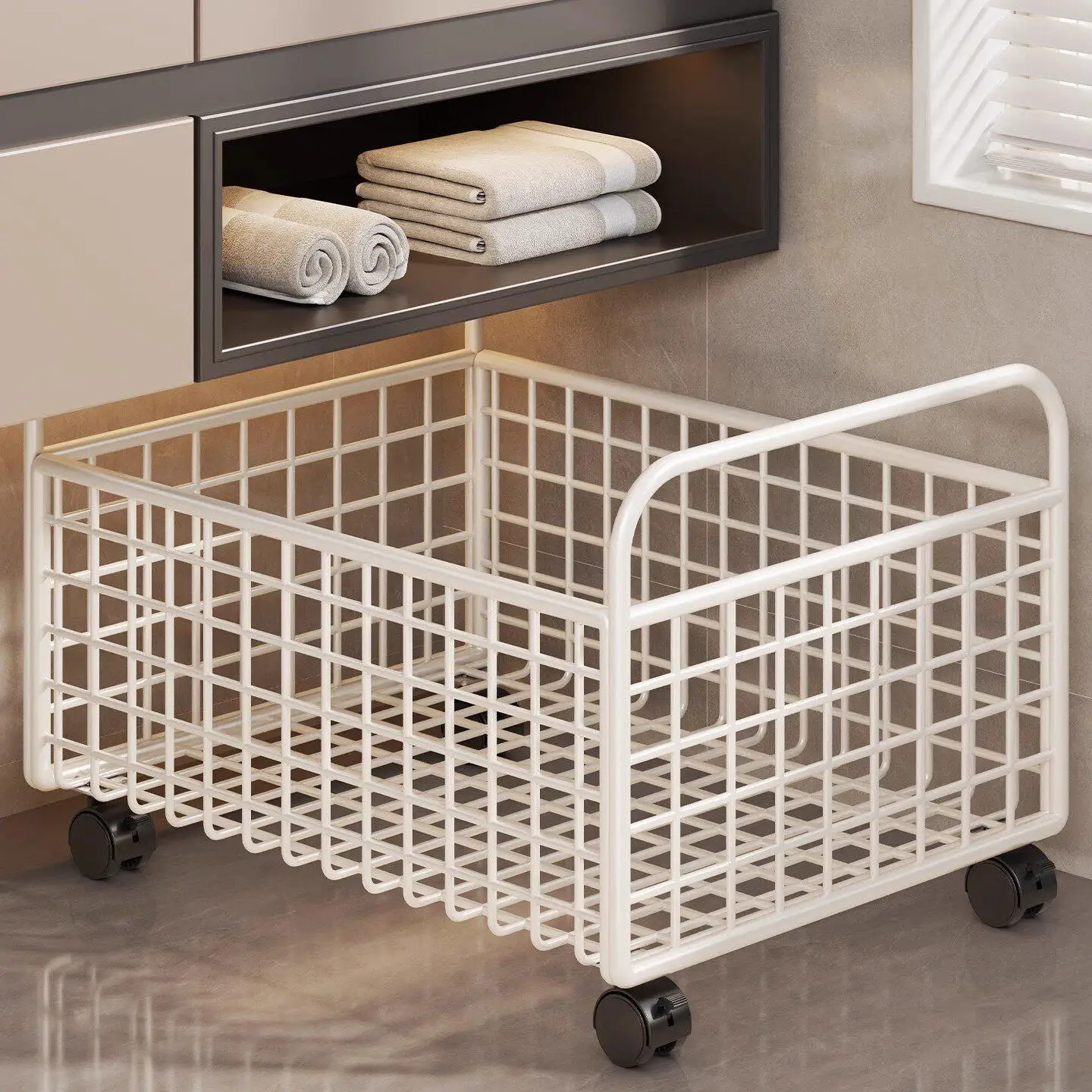 modern-minimalist-large-capacity-dirty-laundry-basket-with-wheels-under-cabinet-laundry-storage-basket-home-bathroom-sink-bas