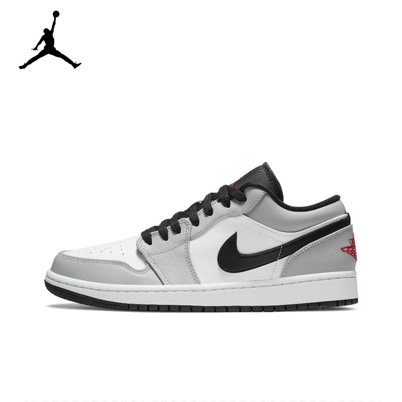 

Original Air Jordan 1 "Light Smoke Grey"For Men's Trend Retro Non-Slip Low Top Retro Basketball Shoes Sneakers 553558-030