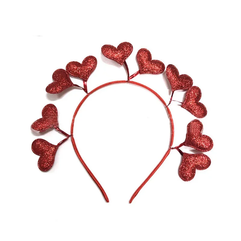 Red Heart Hairband Headband and Heart Shaped  Bridesmaid Gift Birthday Party  Halloween