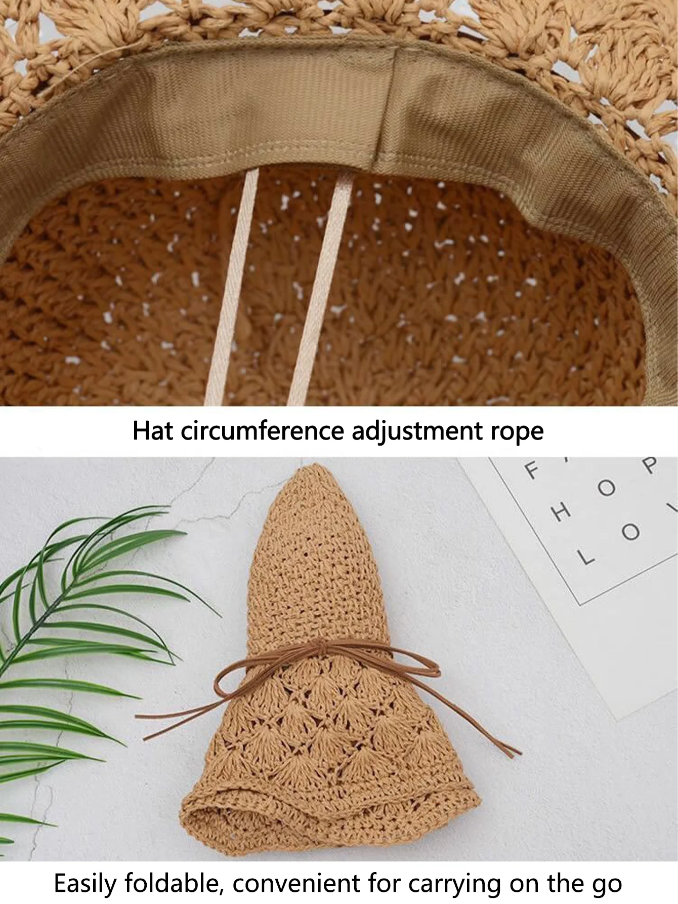 Handmade Straw Hat for Women Summer Fashion Bowknot Foldable Sunscreen Panama Lady Wide Brim Outdoor UV Sunscreen Beach Cap