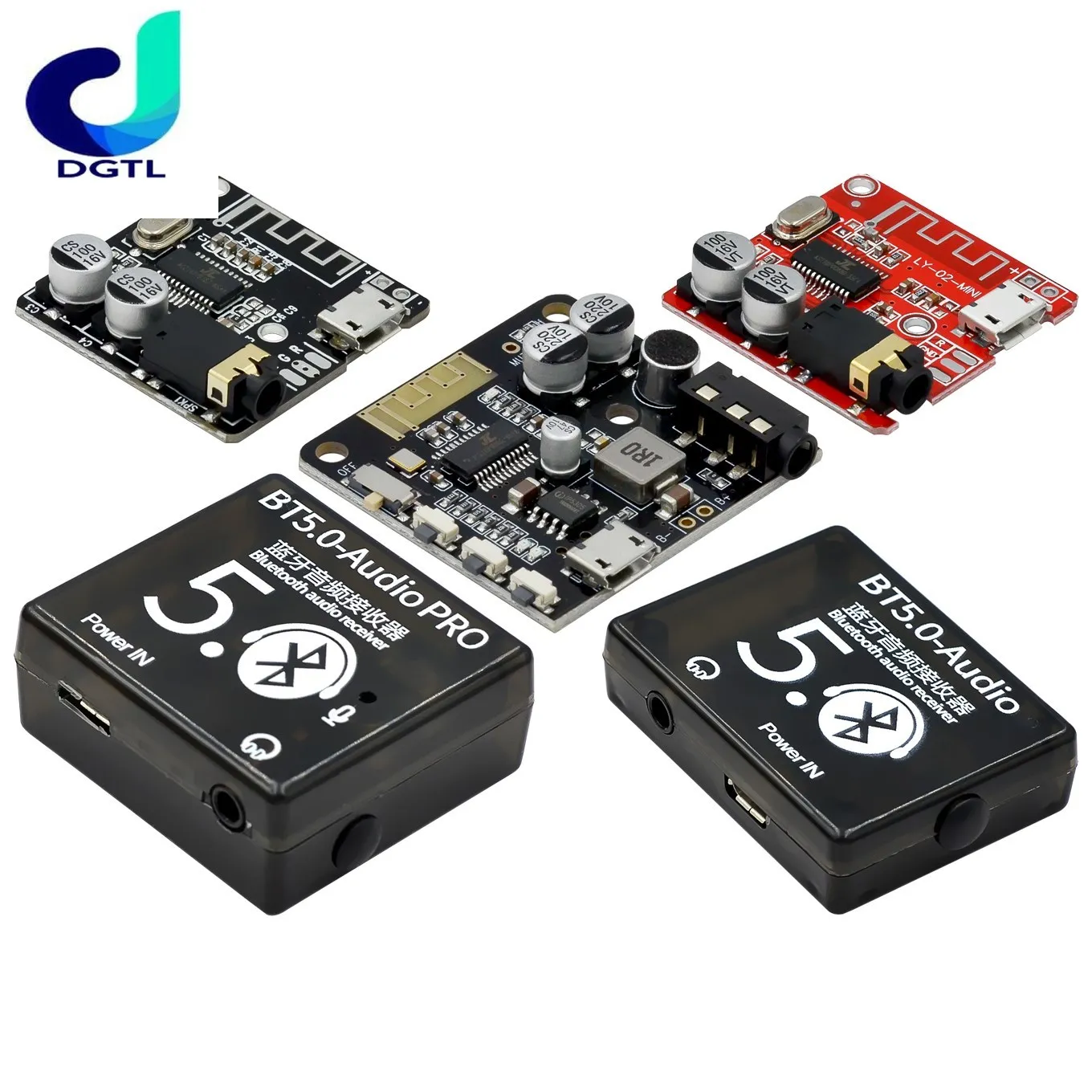 

DIY For Bluetooth Audio Receiver board 4.1 5.0 mp3 lossless decoder board Wireless Stereo Music Module 3.7-5V