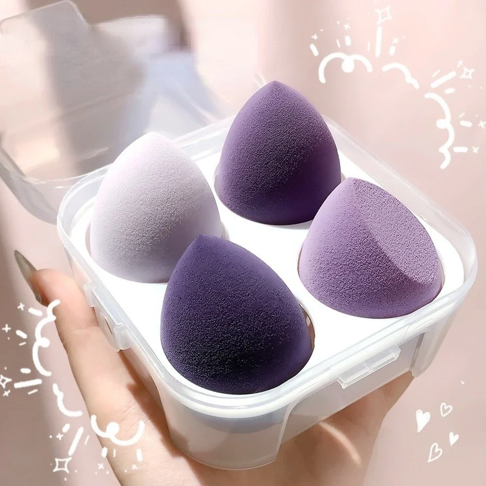 4pcs/bag Fashion Make up Blender Cosmetic Puff Makeup Sponge Foundation Powder Sponge Beauty Tool Makeup Tool Accessories