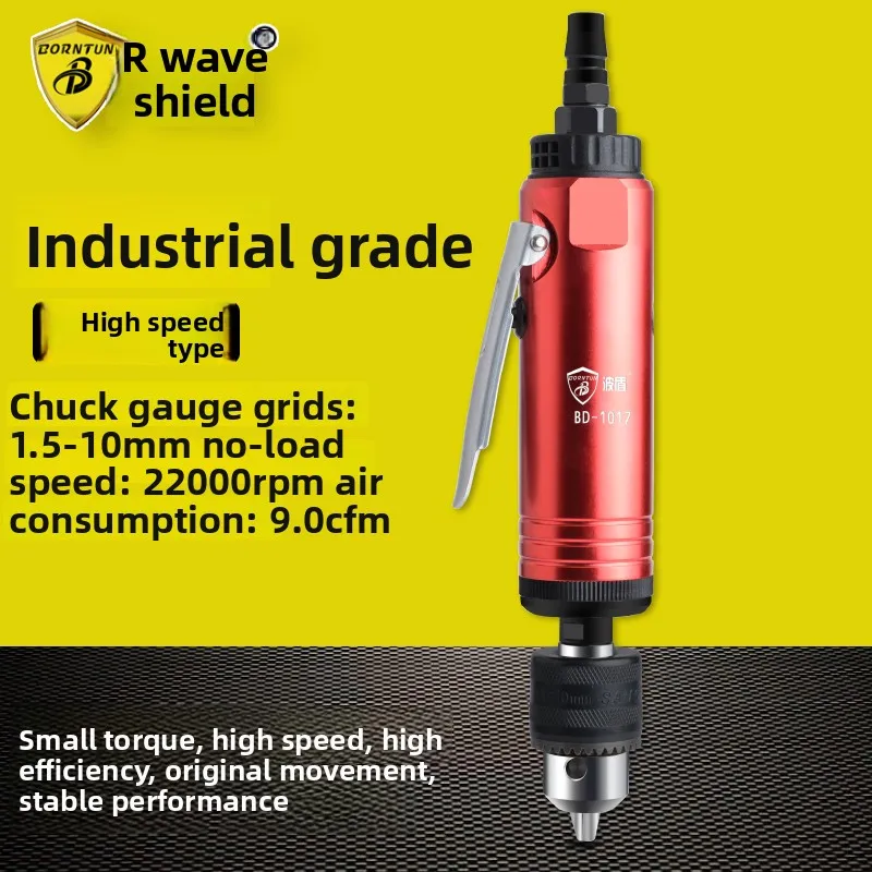 Bodun 10mm High-Speed Straight Pneumatic Drill Industrial-Grade Air Drill Pneumatic Drill Air Drill Bd-1017