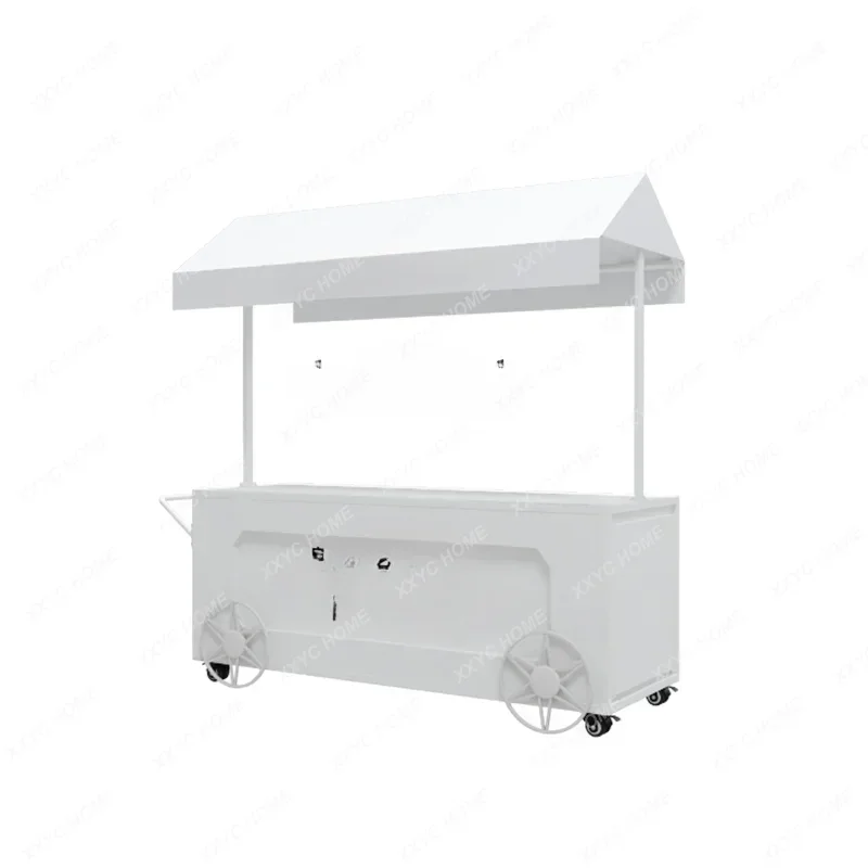 Float Stall Trolley Display Rack Food Dining Cart Night Market Mobile Stall Trolley Promotion Car