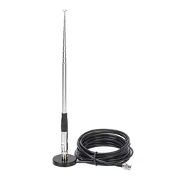 27 MHz BNC-Stecker, 9–51 Zoll Teleskop-/Stabantenne mit 5 m Koaxialkabel, magnetische Dak-Mount-Basis für CB-Radio