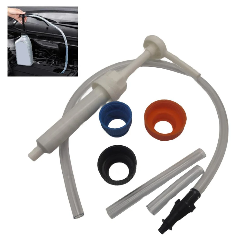 

Pump for Oil Transfer from For Gallon Bottles Featuring Hand Operation Transfer Gear and Interchangeable Thread Adapters