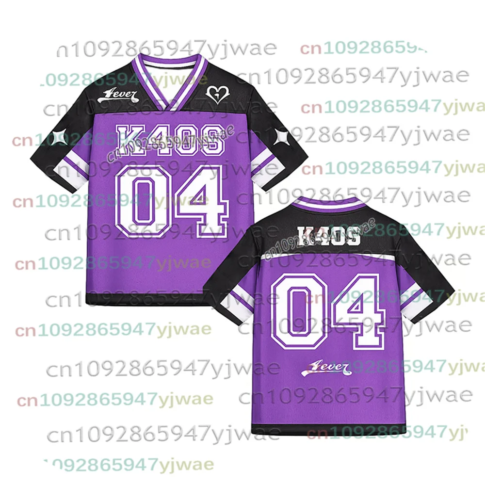 Nueva Camiseta de Fútbol K4OS 04 Morada para el Verano 2026, Camiseta para Conciertos Kpop, Moda Y2K, Ropa Urbana, Regalo para Fans, Camiseta de Cosplay para Hombres y Mujeres