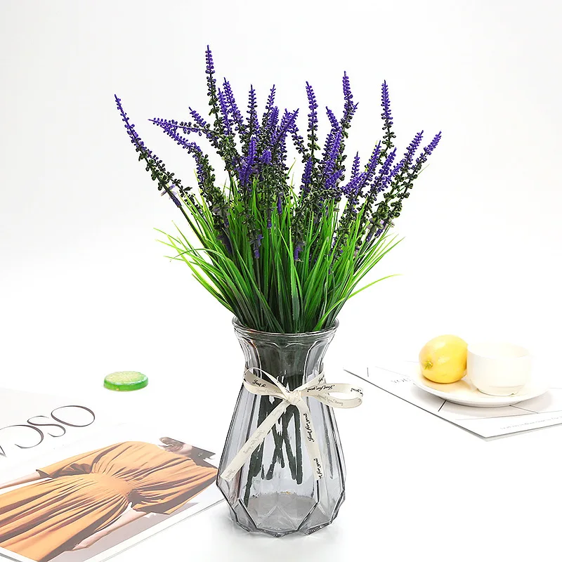 

20pcs Lavender Simulation Plant Artificial Flower Green Plant Tabletop Planting Wedding Decoration Bouquet