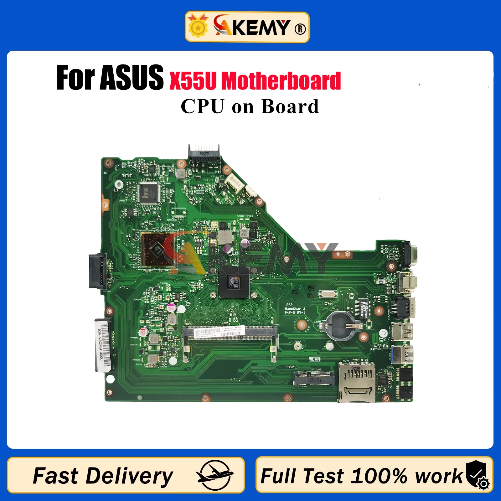 

Материнская плата для ноутбука X55U для ASUS VivoBook X55U X55U, материнская плата для ноутбука с процессором, 100% тестирование, ОК, быстрая доставка, высокое качество
